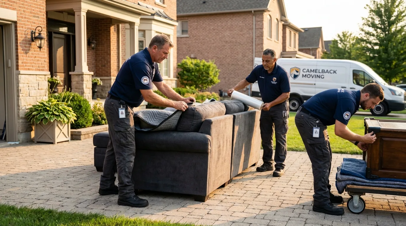 Large estate moving crew wrapping furniture in Pineville, KY